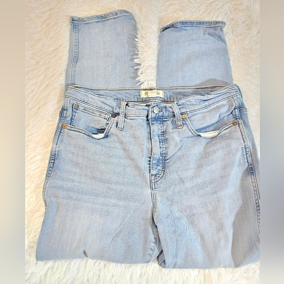 Madewell Women's Mid Rise Stovepipe Sky Blue Skinny Jeans Size 30/10 - Picture 11 of 12